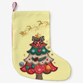 カラフル モダン クリスマスツリー スモールクリスマスストッキング