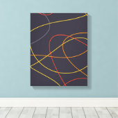 カラフル,モダン,シンプル,トレンディー，曲がりくねった キャンバスプリント (インサイチュ (ウッドフロア))