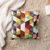 カラフル モダン トライアングル パターン クッション (ブランケット)