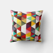 カラフル モダン トライアングル パターン クッション (裏面)