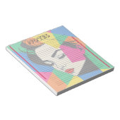 カラフル モダン ポップアート 女性 ラインノート ノートパッド (アングル)