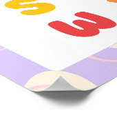 カラフル モダン レインボー アルファベット チャート ポスター (角)