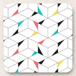 カラフル,モダン，明るい，トレンディーの幸せなキューブ コースター