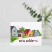 カラフル モダン 移転のお知らせ 新住所 ポストカード (スタンド正面)