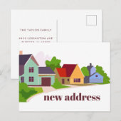 カラフル モダン 移転のお知らせ 新住所 ポストカード (正面/裏面)