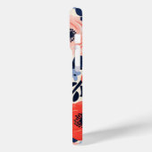 カラフル モダン 赤 白 青 水彩 花柄  Case-Mate iPhoneケース (裏面 / 左)