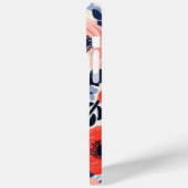カラフル モダン 赤 白 青 水彩 花柄 Case-Mate iPhoneケース (裏面 / 左)