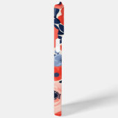 カラフル モダン 赤 白 青 水彩 花柄 Case-Mate iPhoneケース (裏面 / 右)