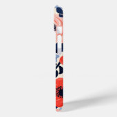 カラフル モダン 赤 白 青 水彩 花柄  Case-Mate iPhoneケース (裏面 / 左)