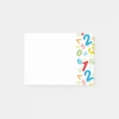 カラフル モダン 123 数字 数学 ポストイット (正面)