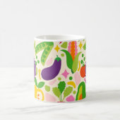 カラフル モノグラム フルーツ 野菜 コーヒーマグカップ (中央)