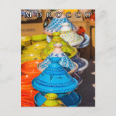 カラフル モロッコ マラケシュ タジン 陶器 ポストカード (正面)