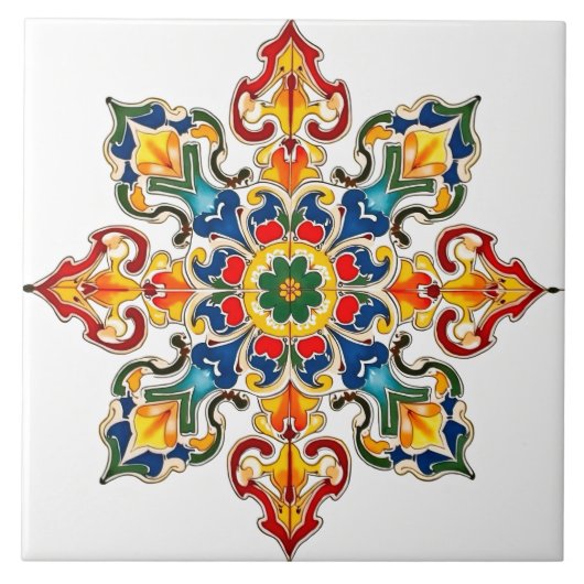 カラフル，モロッコ，モザイク， タイル (正面)