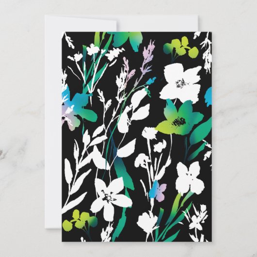 カラフル&ユニークフローラ結婚式招待状 招待状 (裏面)