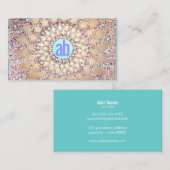 カラフル、ユニーク金ゴールド及びフェスティバルモノグラムグリッター 名刺 (正面/裏面)