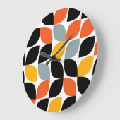 カラフル,ユニーク,トレンディー，都市の葉の概念 ラージ壁時計 (傾斜)