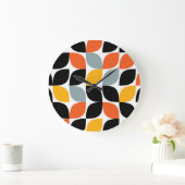 カラフル,ユニーク,トレンディー，都市の葉の概念 ラージ壁時計 (ホーム)