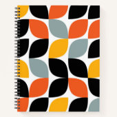 カラフル,ユニーク,トレンディー，都市葉の概念 ノートブック (正面)