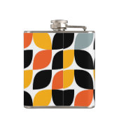 カラフル,ユニーク,トレンディー，都市葉の概念 フラスク (裏面)