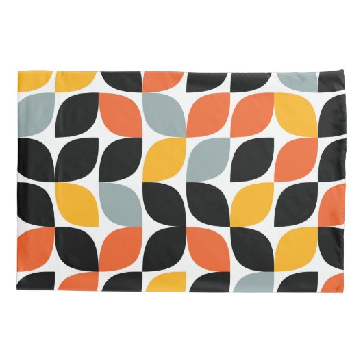 カラフル,ユニーク,トレンディー,都市葉の概念 枕カバー (裏面)