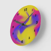 カラフル ラウンド壁時計 (傾斜)