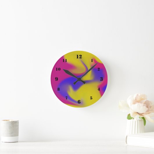 カラフル ラウンド壁時計 (ホーム)