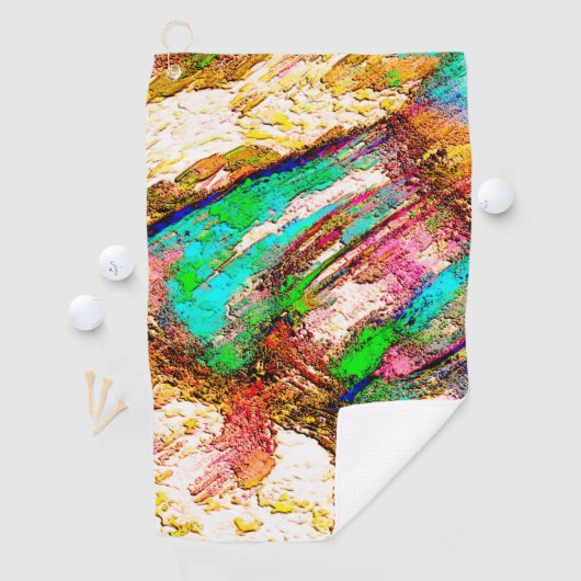 カラフル - ラスティックで荒々しい粗い仕上げ ゴルフタオル (インサイチュ)