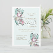 カラフル&ラモダンンタン&リボンデザイン 招待状 (スタンド正面)