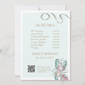 カラフル&ラモダンンタン&リボンデザイン 招待状 (裏面)