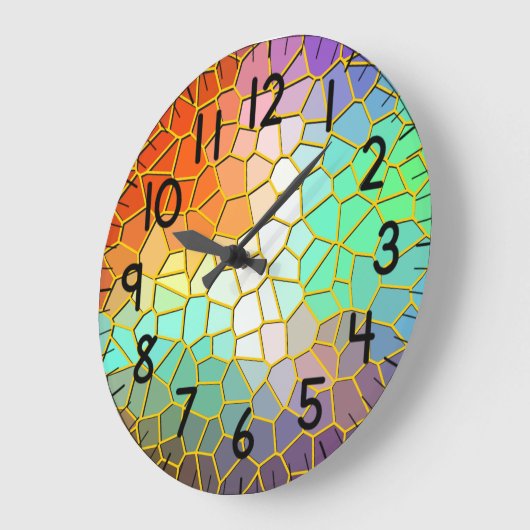 カラフル ラージ壁時計 (傾斜)