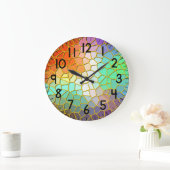 カラフル ラージ壁時計 (ホーム)