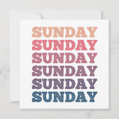 カラフル リピート サンデー サンデー サンデー 招待状 (正面)