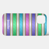 カラフル リボン ストライプ オーダーメイド アート Case-Mate iPhoneケース (裏面 (横))