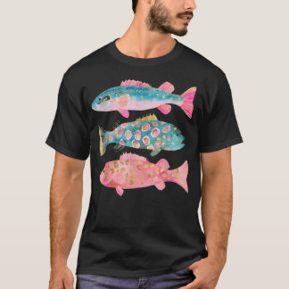 カラフル・レインボートラウト・カジュアルサマー・レイクライフ Tシャツ