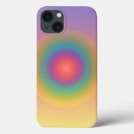 カラフル レインボー 同心円 スペース iPhone 13ケース