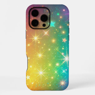 カラフル レインボー 星 スペース iPhone 16 PRO MAXケース