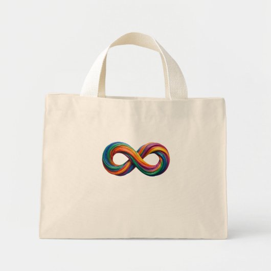 カラフル レインボー 無限 トートバッグ (正面)