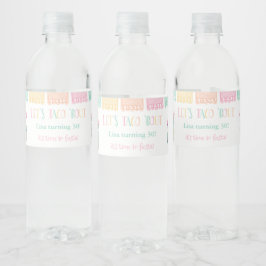 カラフル レッツ タコ バウト ア ベイビー シャワー フィエスタ ペットボトルラベル