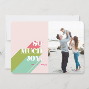 カラフル&レトロジョイ写真クリスマスカード 招待状