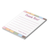 カラフル レトロ お名前入り 感謝 ノート (回転)