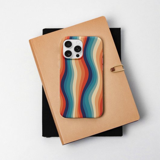 カラフル レトロ ウェーブ ビンテージ Case-Mate iPhoneケース