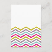 カラフル レトロ チェブロン パターン 受付カード エンクロージャーカード (裏面)