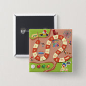カラフル レース トラック ボード ゲーム 子供用 缶バッジ (正面&裏面)
