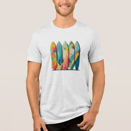 カラフル ロングボード Tシャツ (正面)