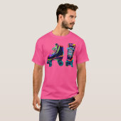 カラフル ローラー スケート スケーティング Tシャツ (正面フル)