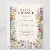 カラフル ワイルドフラワー 花 水彩 予算 招待状 (正面)