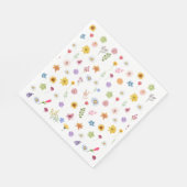 カラフル&ワ鮮やかイルフラワーテーブルナプキンス スタンダードランチョンナプキン (角)