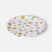 カラフル&ワ鮮やかイルフラワー紙プレート ペーパープレート (アングル)