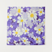 カラフル ヴィンテージ: シームレスな花柄パターン タペストリー (正面(横))