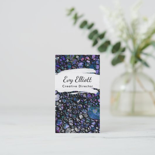 カラフル、円との汚い抽象美術 名刺 (スタンド正面)